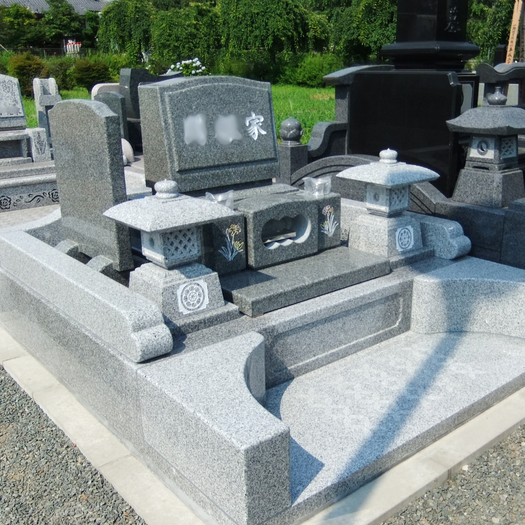 前橋市の洋型墓石施工事例